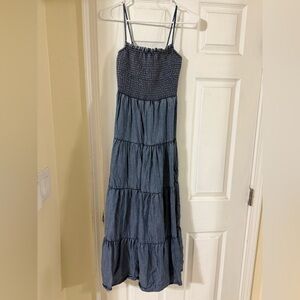 Z Supply Blue Tiered Maxi Dress